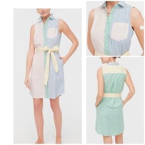 J.Crew Women's Rainbow Stripe Shirt Dress Size 8